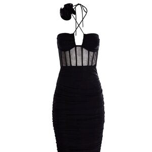 Elegant Black Strapless Dress